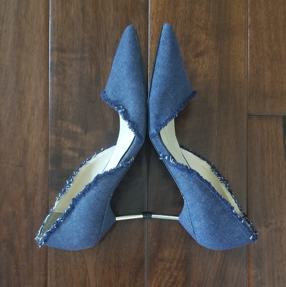 THE SHOES Denim D'Orsay Pump - Size EU 38/ US 7 - Picture 3 of 10